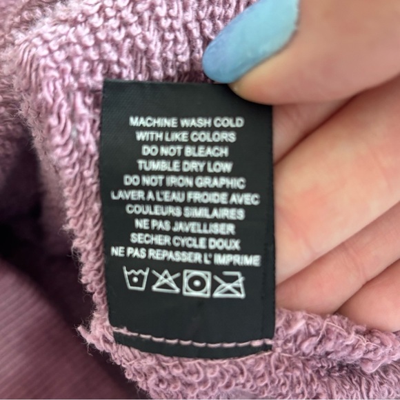 Peleton Spiritual Gangster Sweatshirt purple tie dye sz XS - Picture 8 of 10